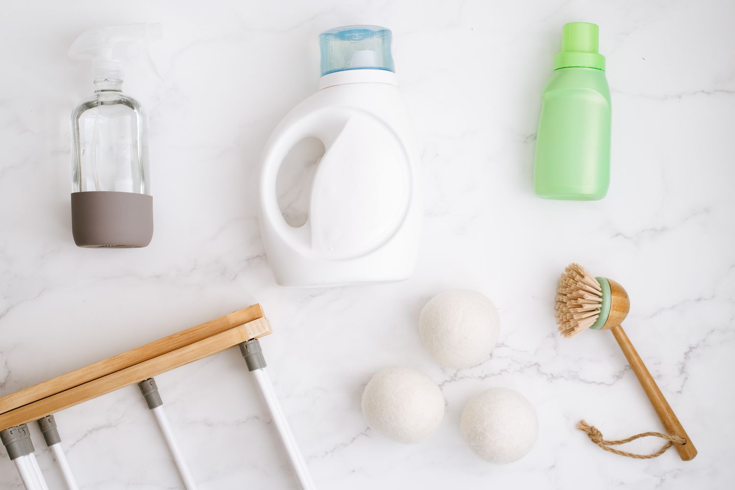 Supplies and equipment for cleaning a mattress cover.