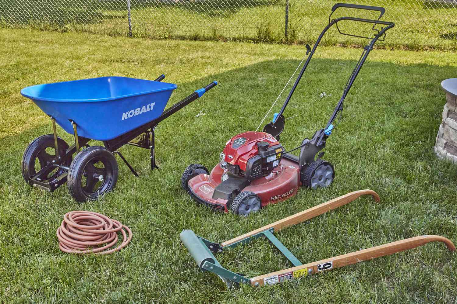 Supplies required for operating a sod cutting kicker tool.